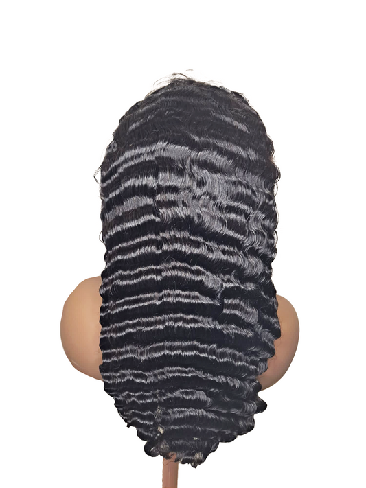 Virgin Brazilian 13X4 HD Lace Wig Deep Wave 12A Grade 200% density