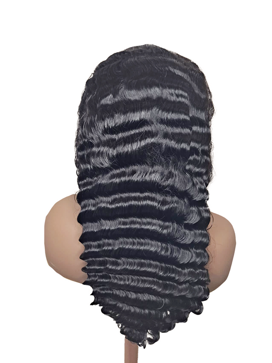Virgin Brazilian 13X4 HD Lace Wig Deep Wave 12A Grade 250% density