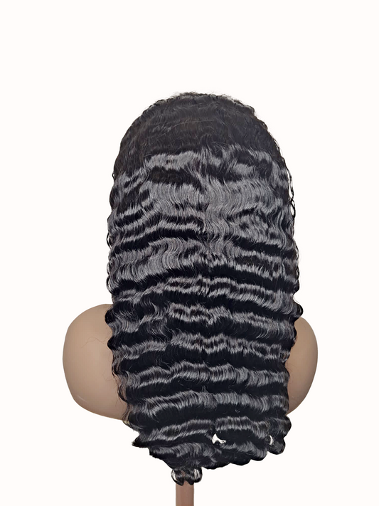 Virgin Brazilian 5X5 HD Lace Wig Deep Wave 250% density