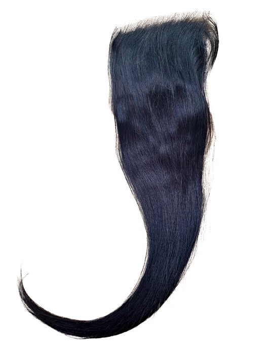 Virgin Brazilian 5X5 Transparent Lace Straight  Closure 12A Grade