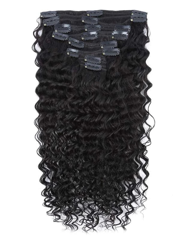 Virgin Brazilian Deep Wave Clip-in Extensions 12A Grade